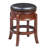 Sabi 24 inch Swivel Counter Stool, Solid Wood, Faux Leather-69426697-69426701-69426696