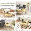 Ensemble de 2 tables basses rondes en bois massif