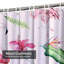 Rideau de douche tropical avec flamants roses et aquarelle-1827712191