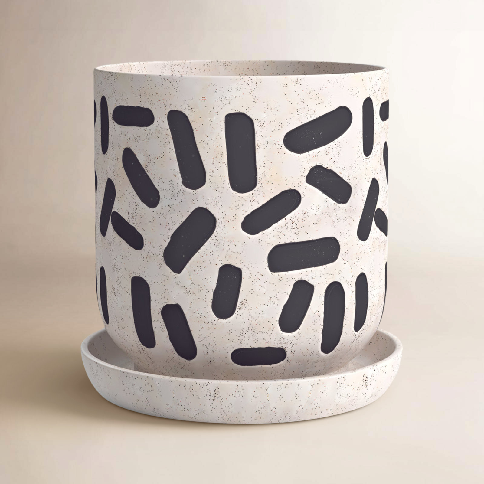 Catarine Ceramic Pot Planter, Black