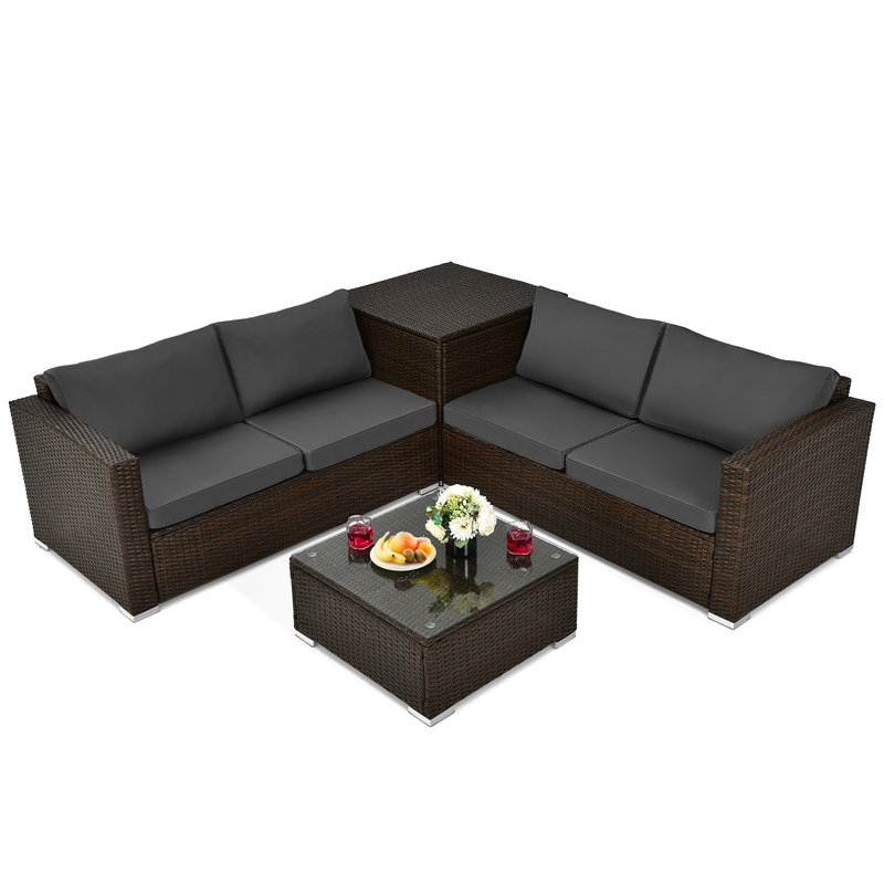 4 - Person Patio Conversation Set with Cushions