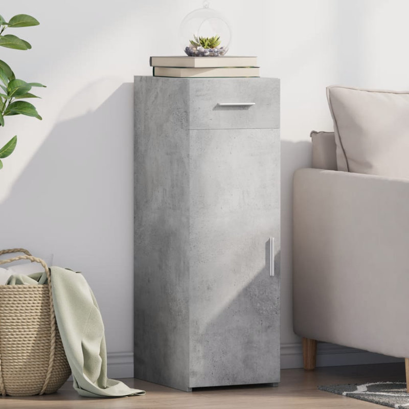 Neelum Sideboard, Grey/Sonoma, 93cm H x 30cm W x 42.5cm D