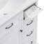 Meuble-lavabo de salle de bain avec lavabo en céramique, 2 tiroirs basculants, porte à fermeture en douceur-2110640224