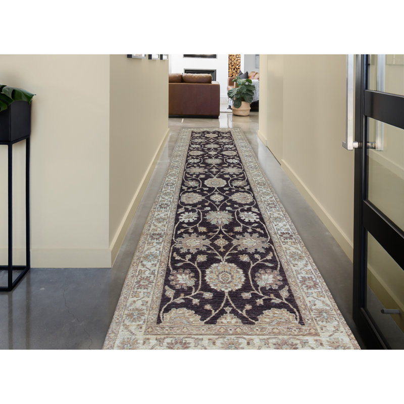 Chemin de table beige de haute qualité noué à la main Ziegler