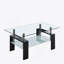 Table basse rectangulaire avec plateau et tablette en bois manufacturé
