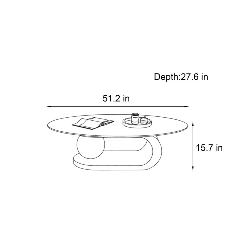 Truslow, 15.7" H x 51.2" W x 27.6" D, White