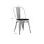 Chaise d'appoint empilable en métal H 33,5 po Linzy-29996407
