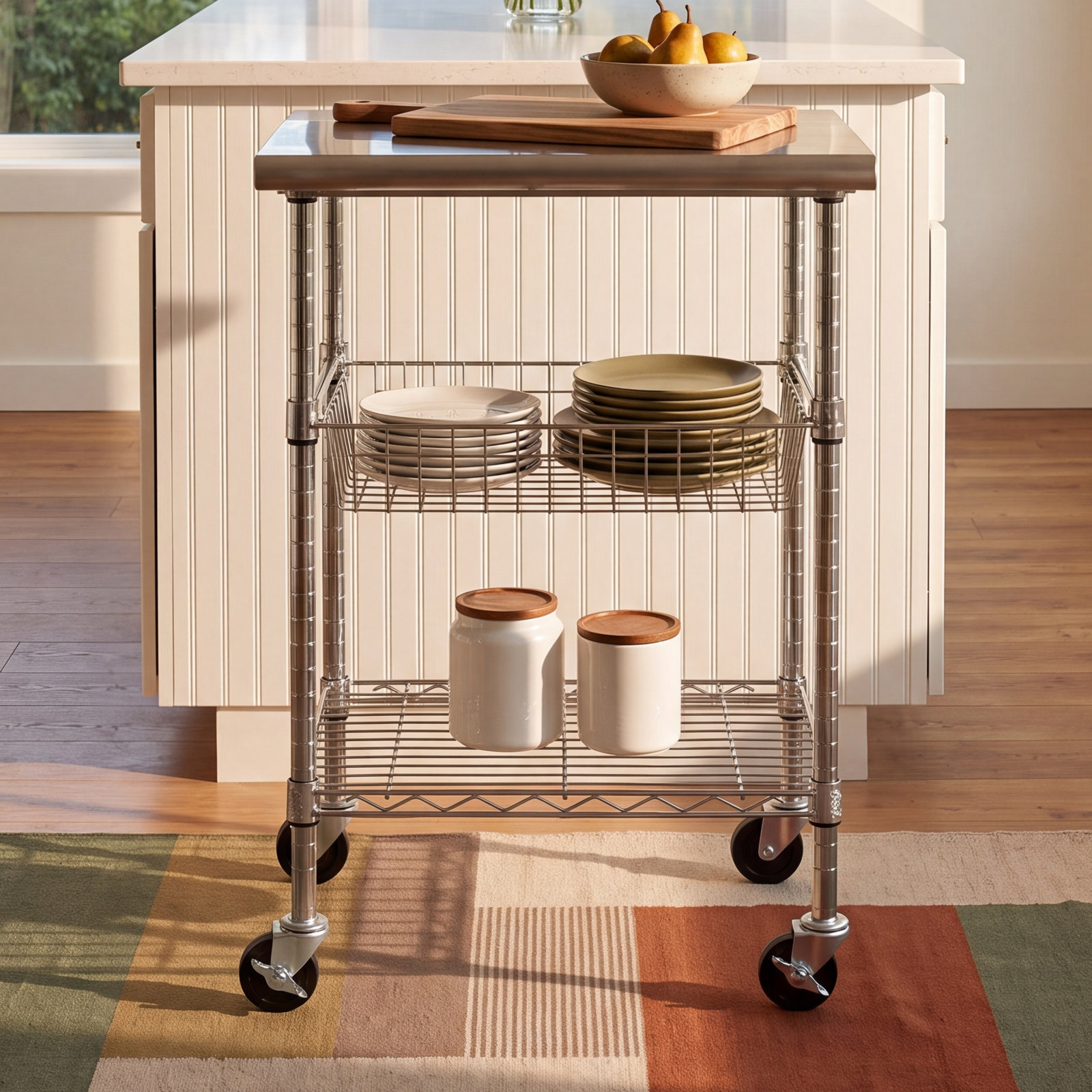 NSF-Certified Stainless Steel Kitchen Cart