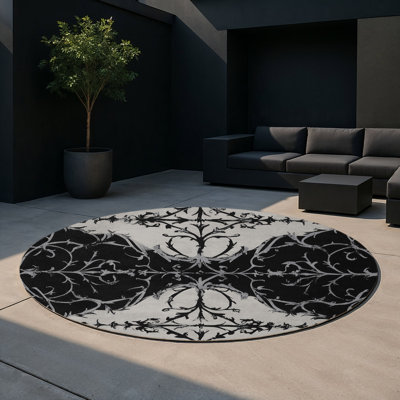 Tapis intérieur et extérieur en velours noir