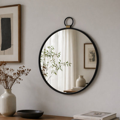 Miroir mural 24 po x 27 po avec cadre noir