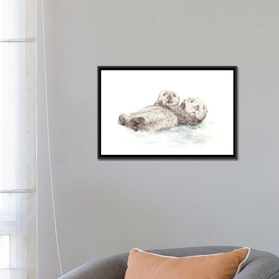 Adorable Otters - reproduction sur toile tendue