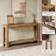 Console Farmhouse, canapé étroit de 63 pouces avec conception à 2 niveaux, mobilier d'entrée brun rustique pour le couloir, le vestibule ou le canapé derrière