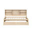 Lit de jour simple avec buffet, 2 tiroirs, chargement, côté teinté intégré, finition couleur-1934350499