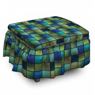 Box Cushion Ottoman Slipcover