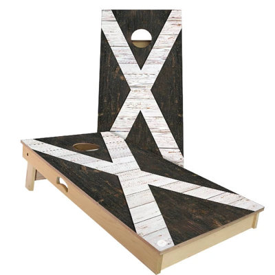 Scotland Flag Rustic Cornhole Board Set | Includes (2) Boards, (8) Bags & Optional Accessories