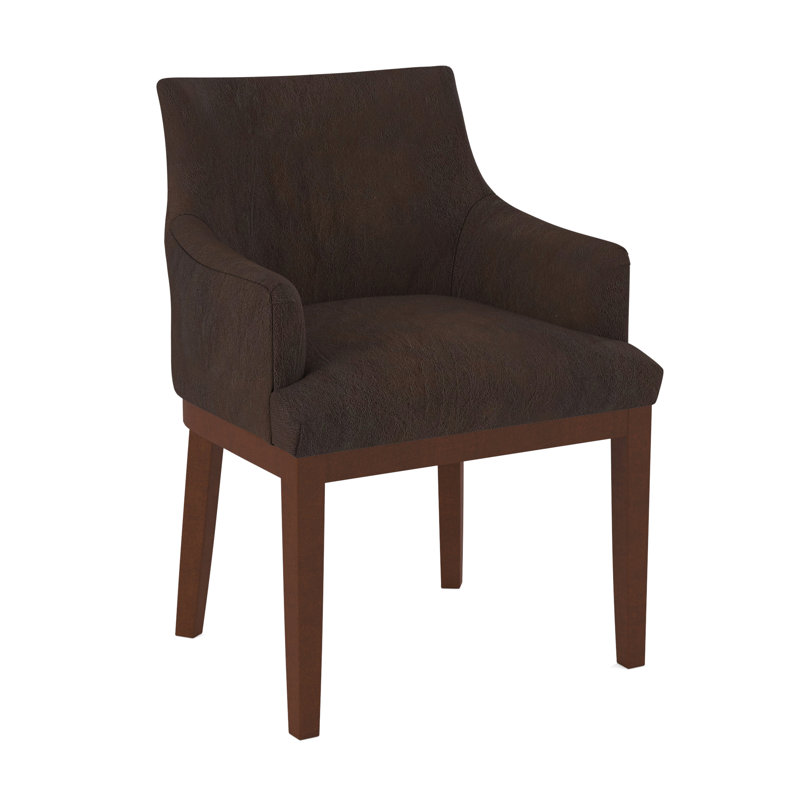 19'' H Upholstered Armchair, English Saddle, Applause Choco Suisse