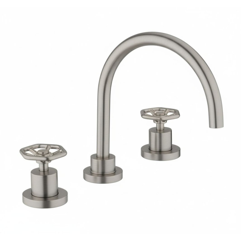 Lucia 2-handle Bathroom Faucet with Drain Assembly, Brushed Nickel
