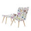 Trelleborg Upholstered Wingback Chair With Footstool