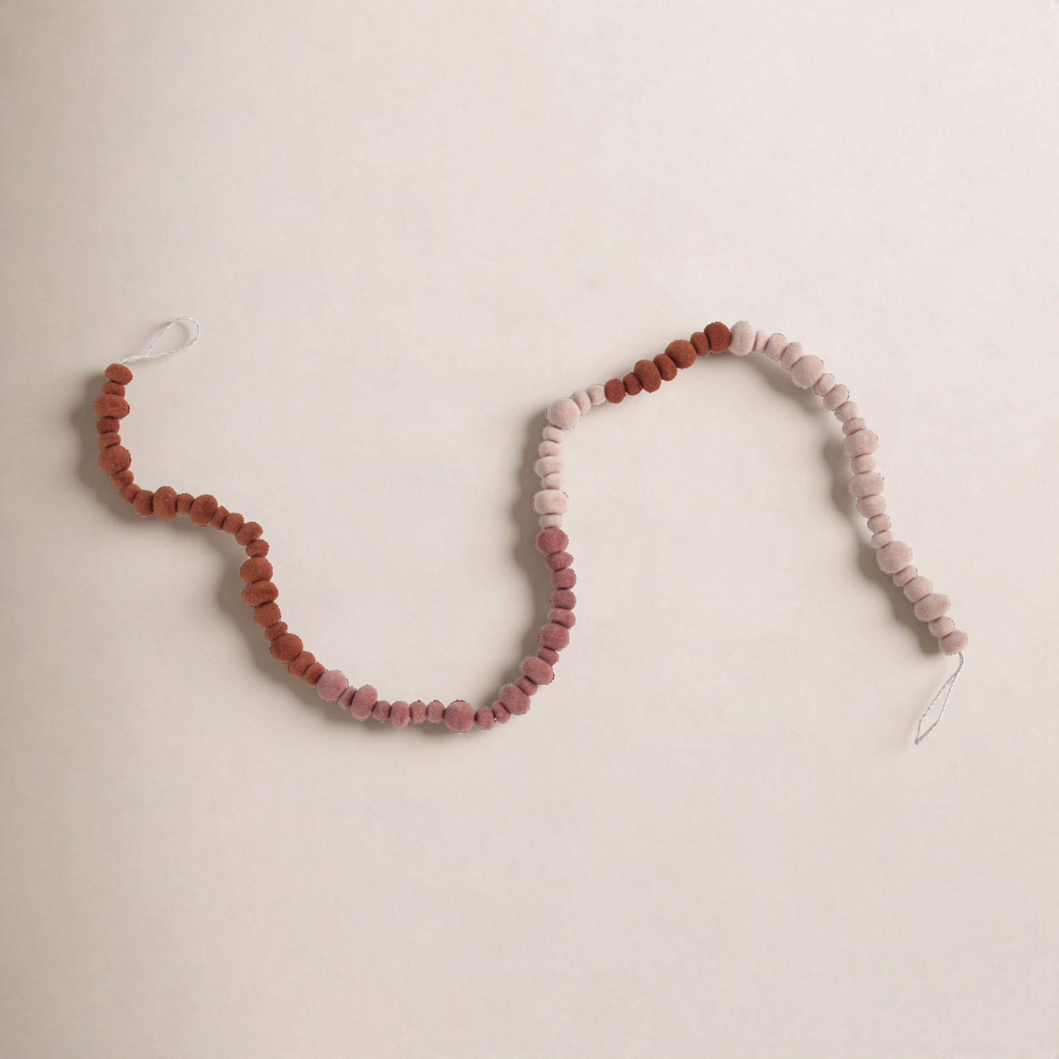 68'' in. Faux Garland, Red/White