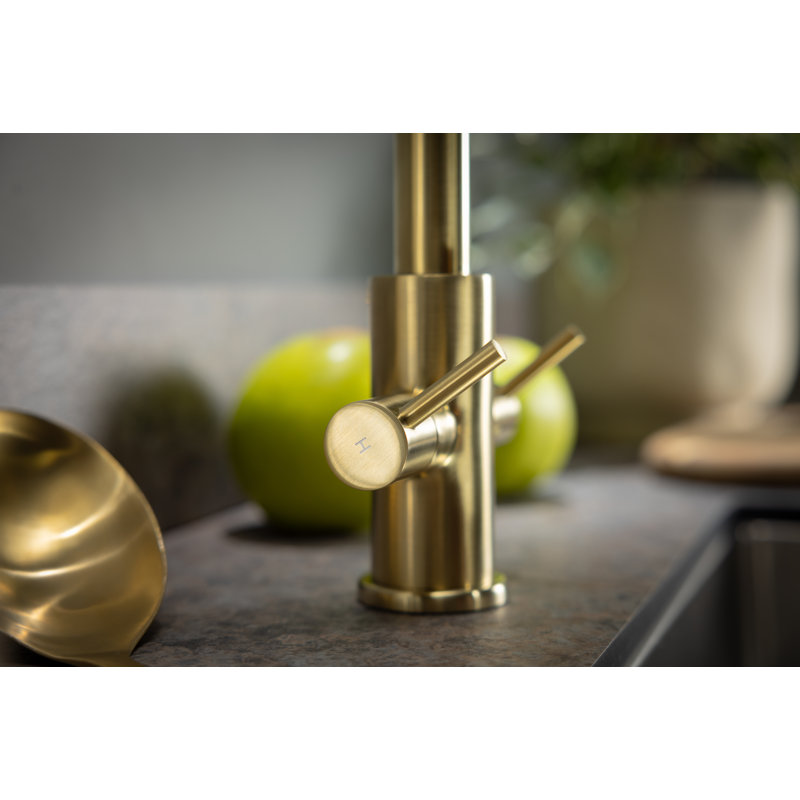 Abode Marido Dual Lever Mixertap, Brushed Brass