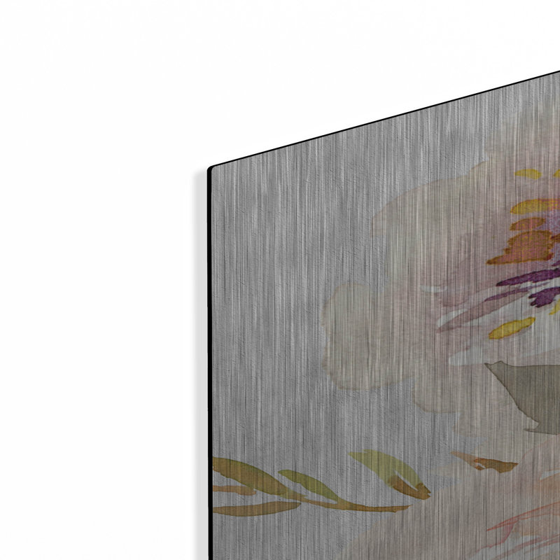 «Soft Blossoms B» par Jean Plout, art mural en métal, H 36 po x l 24 po