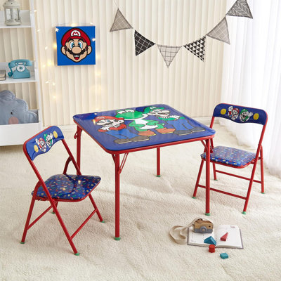 Ensemble de table et de chaises carrées 3 pièces pour enfants Super Mario de Mario