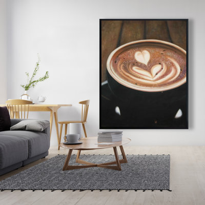 Artistic Cappuccino Print On Canvas