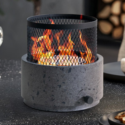SUNJOY Smokeless Tabletop Fire Pit with Stainless Steel Burner and Two Adjustable Flames