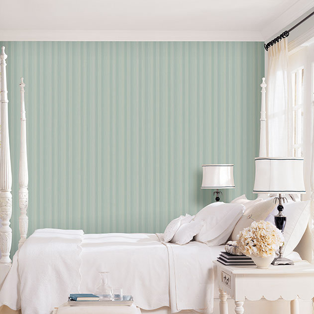 10m x 53cm Roll Wallpaper, Blue/Cream