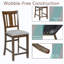 Chaises de salle à manger seulement, ensemble de chaises de salle à manger à hauteur de comptoir pour 4 personnes, chaise de cuisine avec siège rembourré