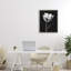 Cadre flottant noir Modern Flower Stark, design par CAD Designs-2077615006-2077615001