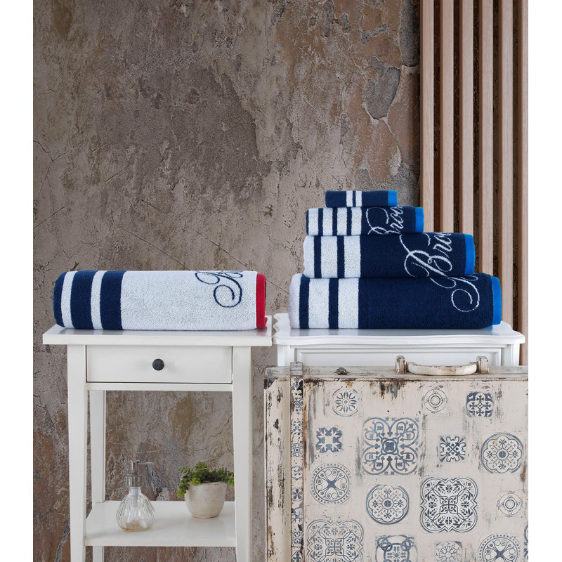 Ensemble de serviettes 3 pièces en coton turc, Blanc