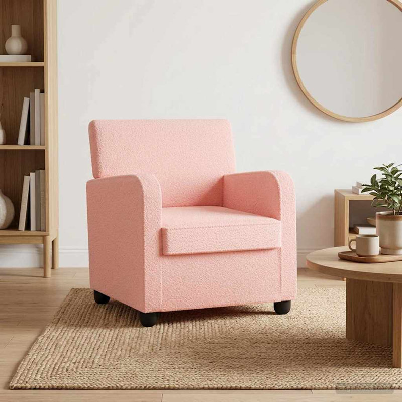 Upholstered Armchair, Pink