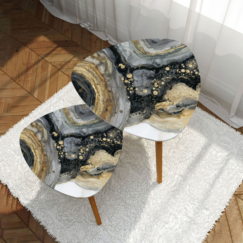 Ensemble de 2 tables basses gigognes Triangle Nesting