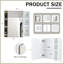 Armoire à miroir murale blanche, surface de 0,12 pouce d'épaisseur, rangement pour serviettes et articles de toilette, petit espace
