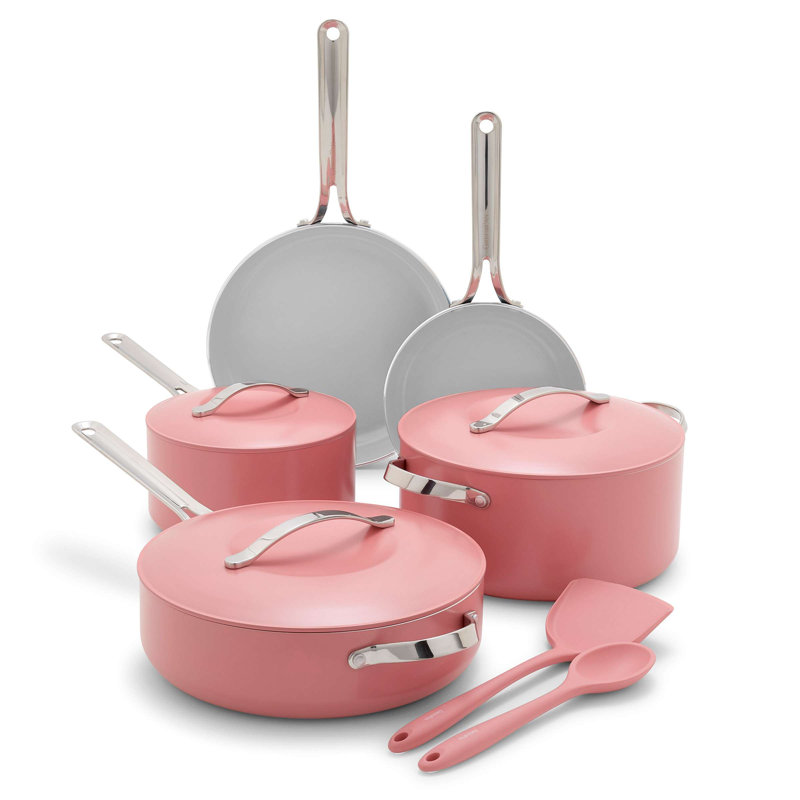 GreenPan Nova 10 Piece Cookware Set, Coral
