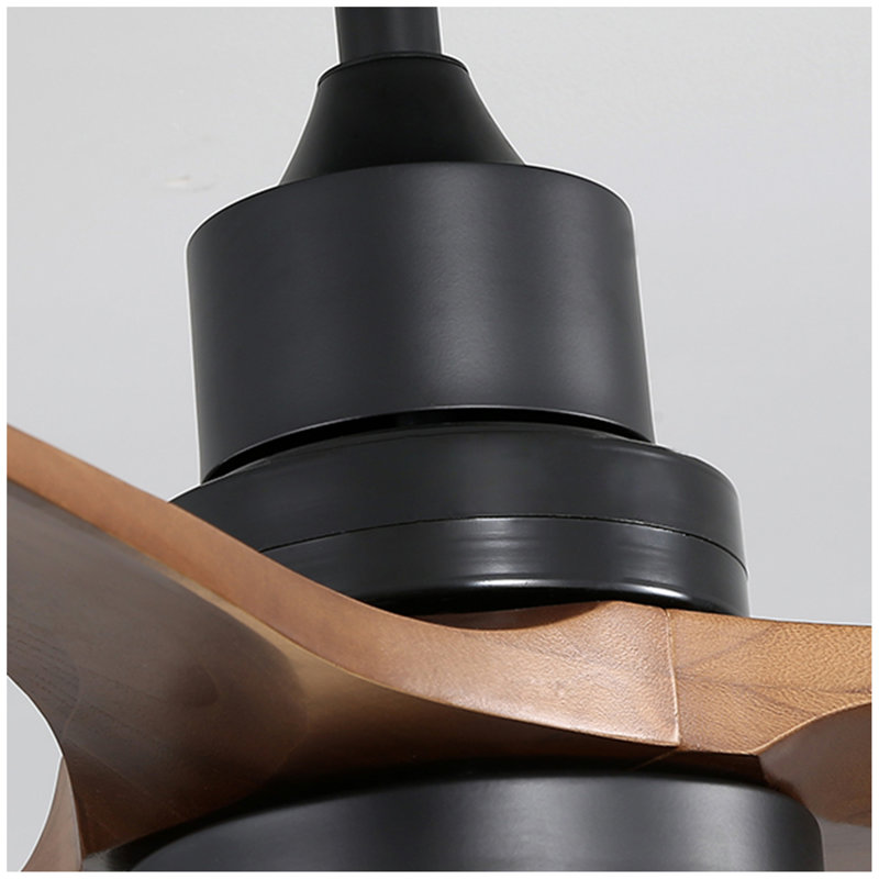 Ventilateur de plafond 60 pouces avec 3 lumières et 3 pales en bois massif