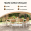 Wood Patio Dining Set with Rectangular Table-526822009-526822010