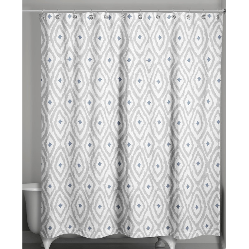 Rideau de douche géométrique simple, Argent