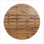 Table basse ronde en bois d'acacia massif 35,6 po pour le salon, décor naturel pour la maison