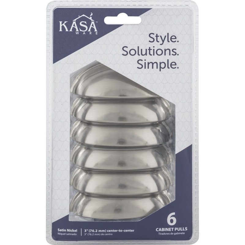 3" Center to Center Cup Pull Multipack, Satin Nickel