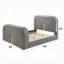 Lit Shelyn EK avec DEL, meuble télé, foyer et Bluetooth-97809738