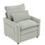 Fauteuil rembourré moelleux avec coussin double couche et poches de rangement latérales-779702559