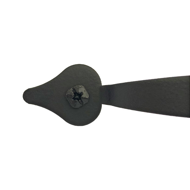 Matte Black Iron Spear Cabinet Pull with Mounting Hardware
