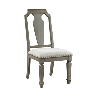 Beige Linen & Weathered Oak Side Chair Pair  2Pcs  - Armless, Foam Cushion With D22 Density, 3" Thick Wood Crafted, Upholstered, 220Lbs Weight Capacity, 20" Seat Width, 19" Depth Height  2  Density