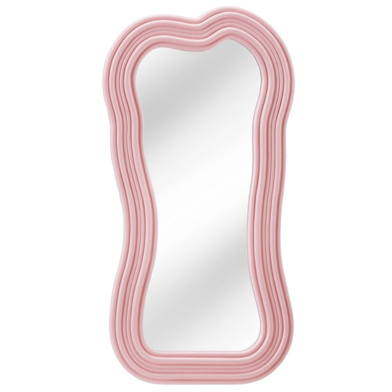 Carwin Convex Wall Mirror, Pink