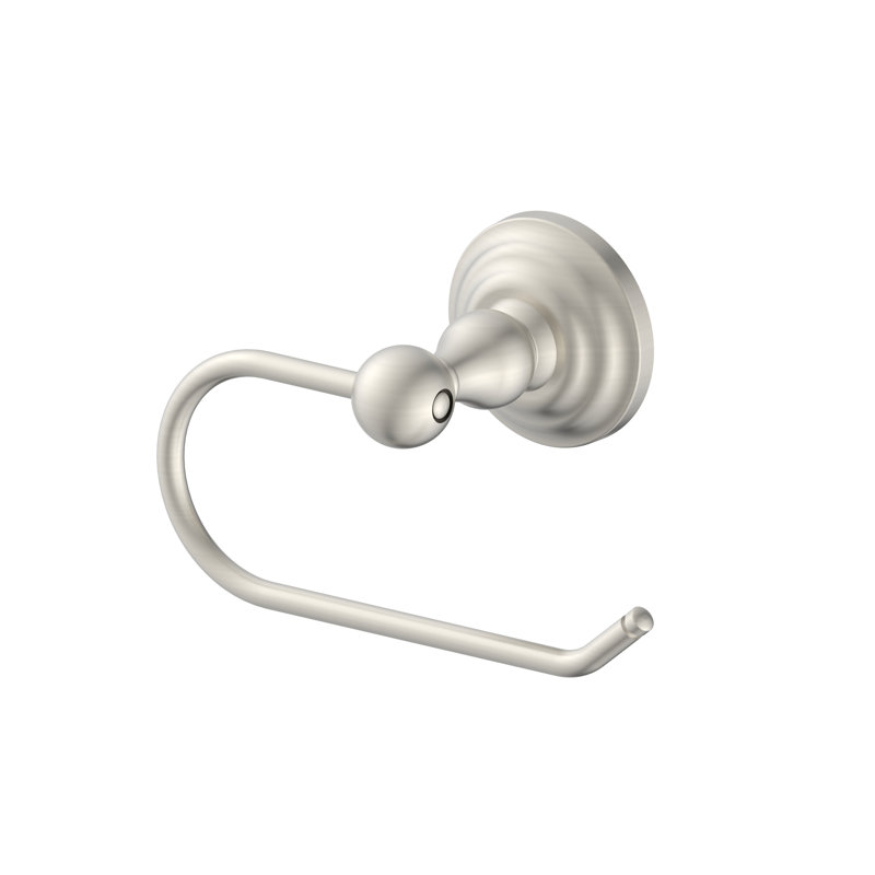Brushed Nickel Wall Mounted Round Toilet Paper Holder