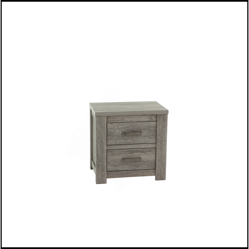 Table de chevet en chêne gris clair