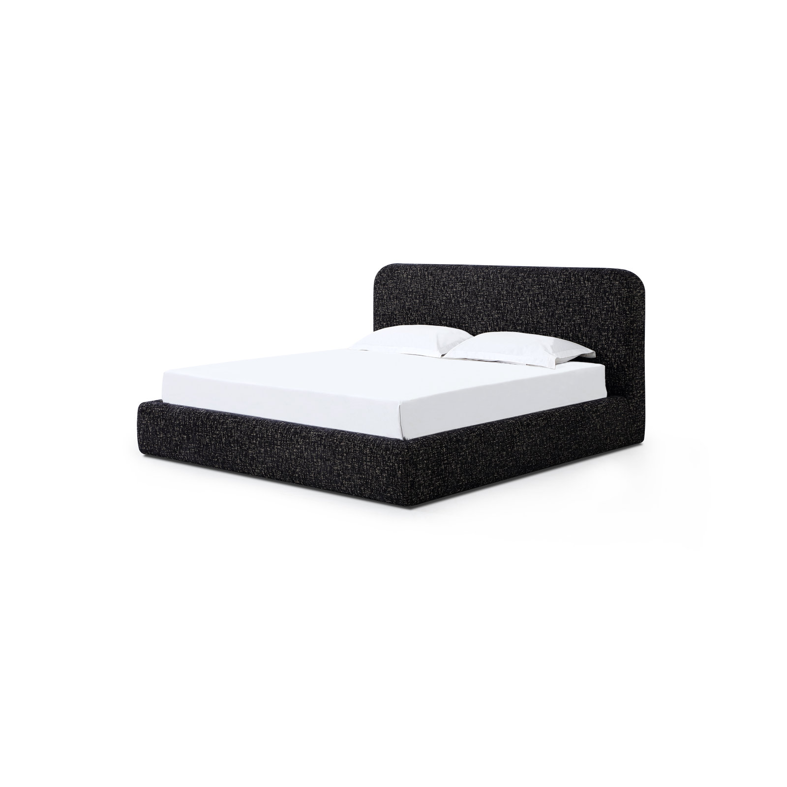 Nori Upholstered Platform Bed, King, Moonlight