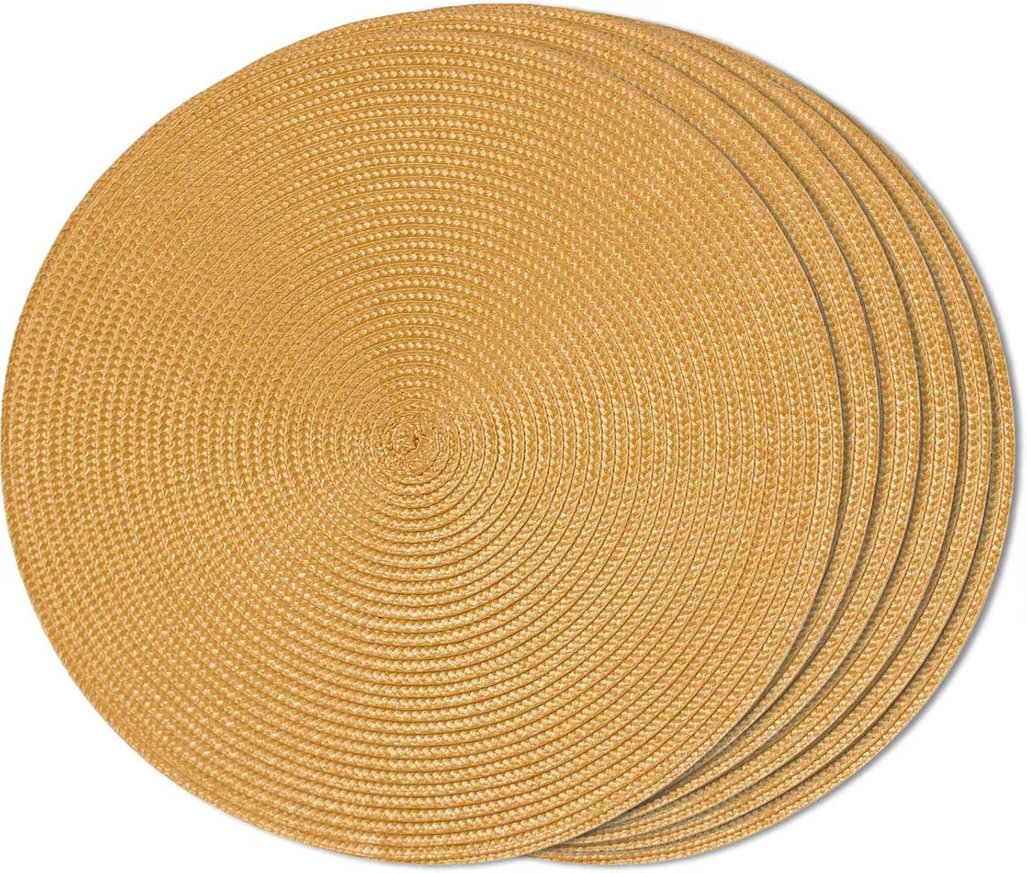 Tobran Round Placemats Set Of 6 Washable - Wayfair